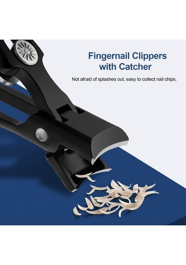 Yifomall Paslanmaz Çelik Profesyonel Tırnak Makası - 13mm Geniş Ağız, Siyah Renk, Tekli Paket