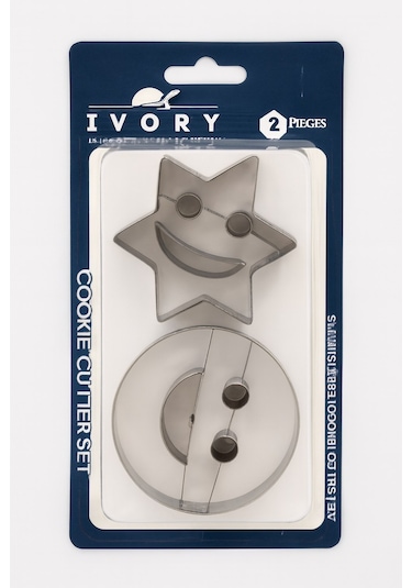 Ivory Ivo-pst203 İkili Güleryüz Kurabiye Kalıbı Gri