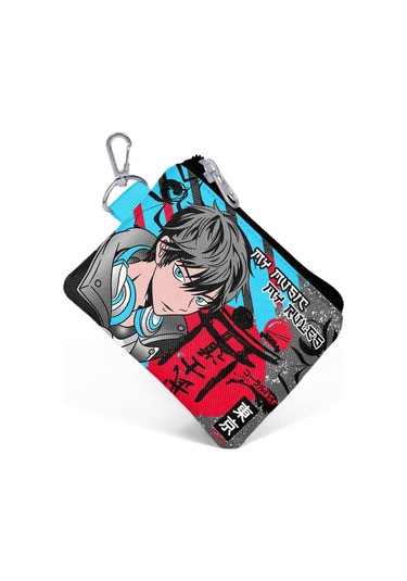 Coral High Kids Siyah Mavi Anime Desenli Bozuk Para Çantası 21925 Siyah - Mavi