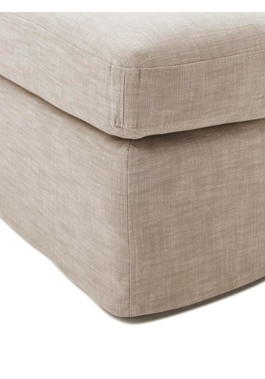 Mode Siesta Pro Kuş Tüyü Puf 11 Kahverengi Keten Kumaş Işbir Süng