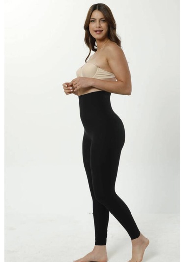 Kadın Siyah Yüksek Bel Tayt Korse Siyah