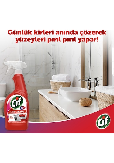 Cif Sprey Yüzey ve Tekstil Lekeleri için Leke Uzmanı 3 x 750 ML