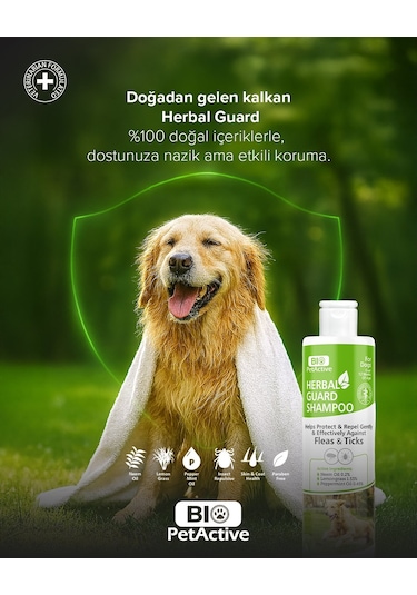 Herbal Guard Kaşıntı Dış Parazit Tüy Deri Bakım Köpek Şampuanı 250 ML