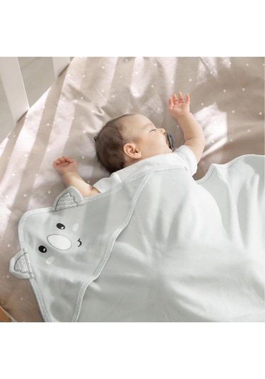 Gezenbebe Hero Nakışlı Bebek Battaniyesi Mavi