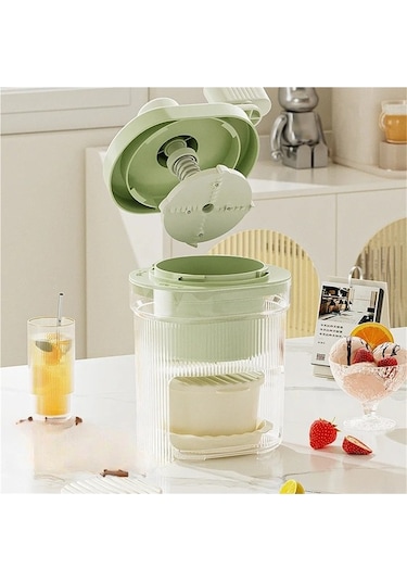 Ulzyvf Traş Buz Makinesi Küçük Manuel Buz Kırıcı Ev El-krank Yeşil, Pratik Tasarım Yeşil