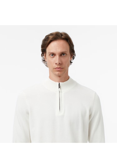 Nautica Erkek Krem Classic Fit Kazak Düz S57104t Krem