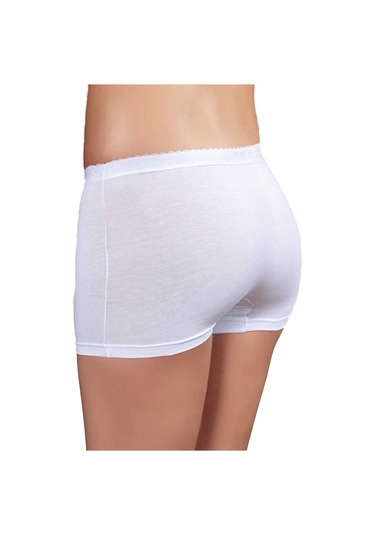 6 Adet Şahinler Bayan Likralı Boxer Şort B3022 Beyaz