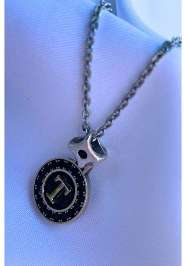 El İşçiliği Paslanmaz Çelik Zincir Erkek Kolye Metalik Gri