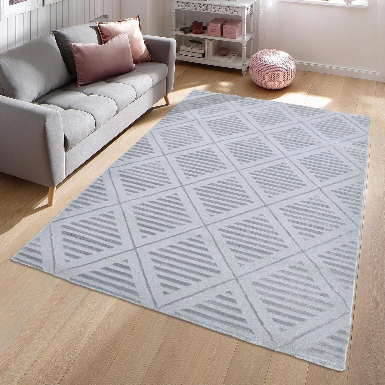 Elements Yumuşak Dokulu İskandinav Dokuma Gri Salon Halısı Mutfak Halısı Koridor Halısı Yolluk 06a Pa48 Gri