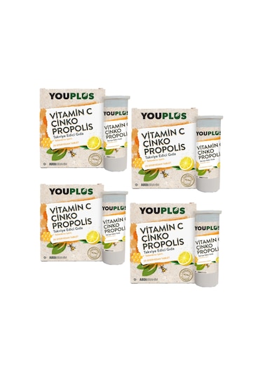 You-Plus Vitamin C Çinko Propolis 4 x 20 Tablet