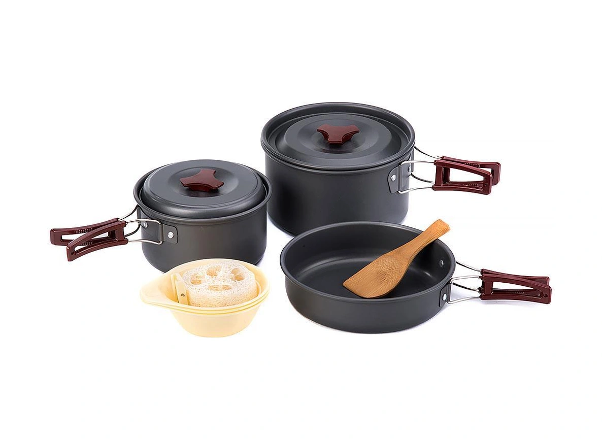 Naturehike 2-3 Kişik Kamp Yemek Pişirme Seti Gri