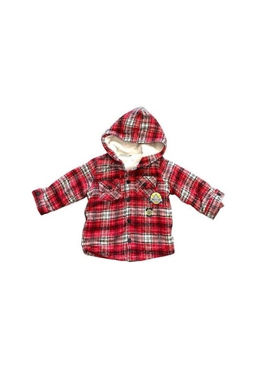 Erkek Bebek Kalın Mont Ve Pantolon Takım-15188 Kırmızı