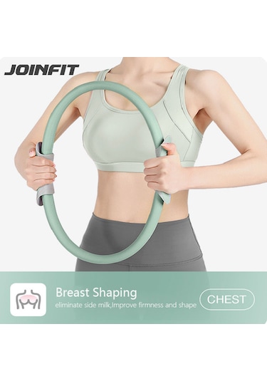 Joinfit Pilates Çemberi Gri - Kaydırmaz Yumuşak Tutamaç