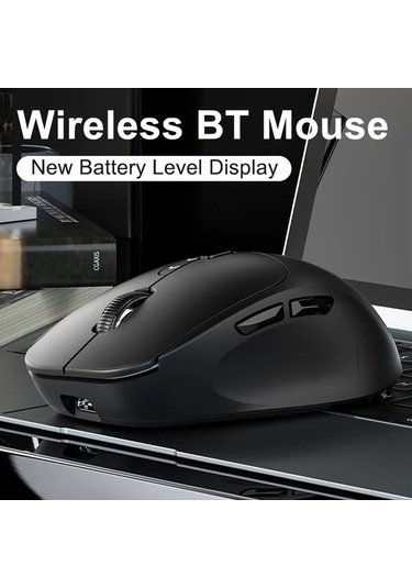 Besthome1 2.4g Kablosuz Black Fare Ergonomik Bilgisayar Faresi Güç Göstergeli Usb Alıcılı Optik Sensör Chromebook Laptop Tablet -