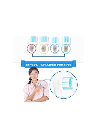 Lovyco 3d White 4’lü Oral-B Uyumlu Dış Fırçası Yedek Başlığı