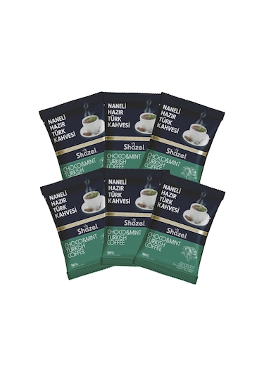 Shazel Naneli Hazır Türk Kahvesi 100 Gr X 6 Adet Türk Kahvesi
