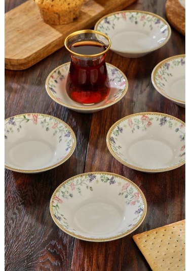 Cooker 6'lı Desenli Porselen Çay Tabağı Diğer