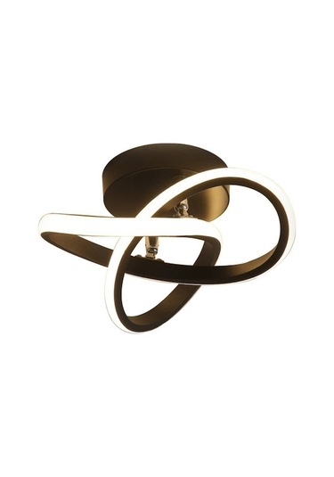 Opulentliving 110v Siyah 3 Yapraklı Tavan Lambası - Sıcak Işık, Koridor & Yatak Odası İçin Optimal Kullanım Siyah