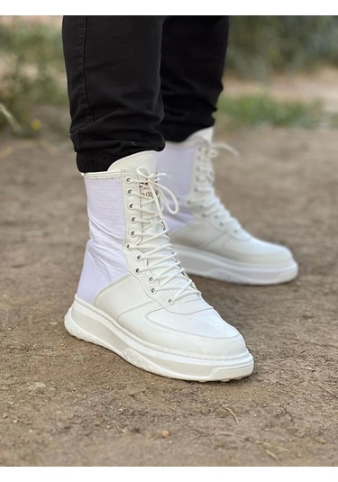 Wagoon Wg012 Beyaz Paraşüt Uzun Bağcıklı Bot Çok Renkli