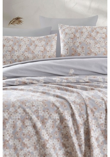 Enlora Home Pike Seti Baskılı Tek Kişilik Piti Yaprak Rose
