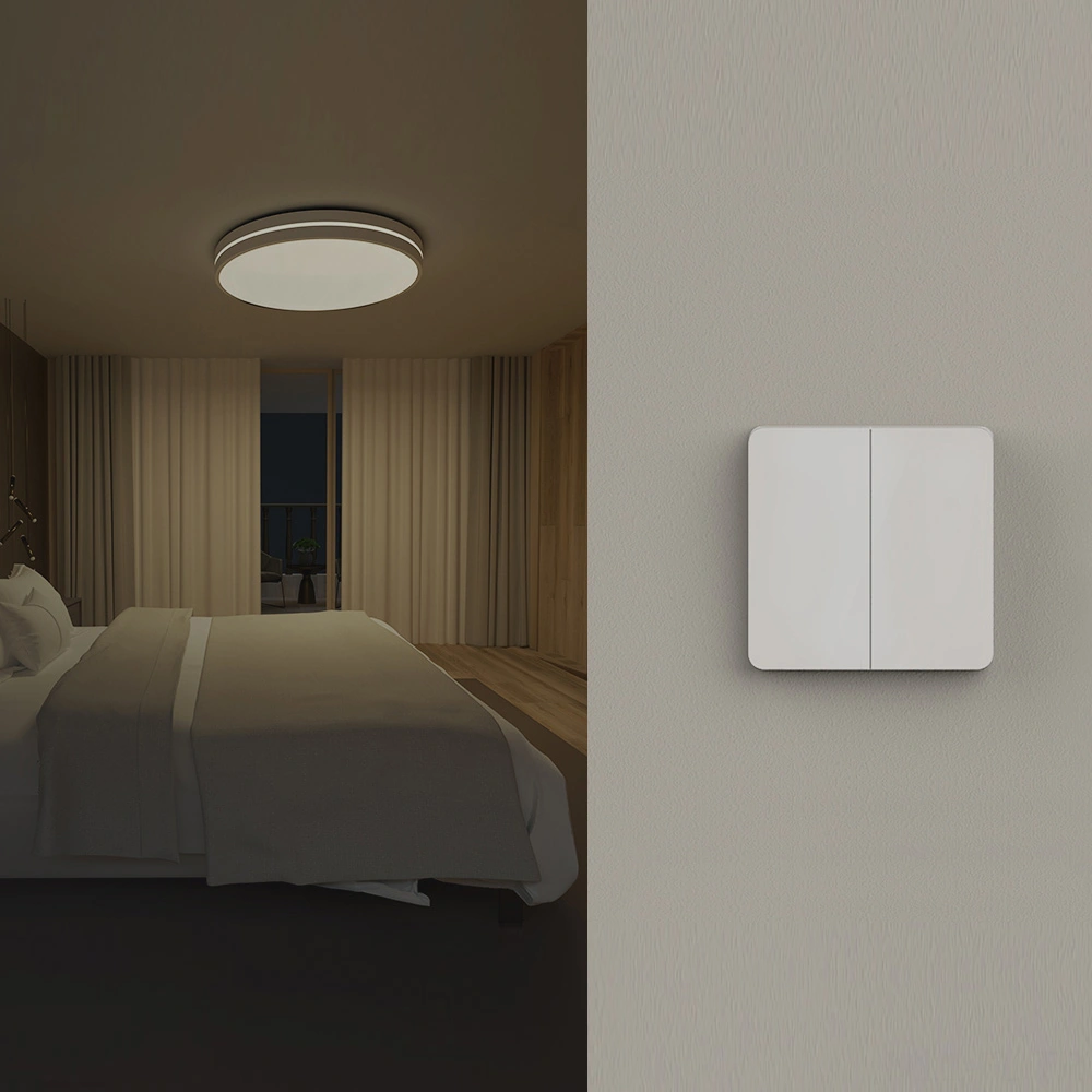 Lemestar Xiaomi Mijia Beyaz Duvar Anahtarı, Üçlü Çift Kontrol, Geleneksel Ve Kendi Kendine Geri Tepme Modu, 40.000+ Basma Testi, Uygulama Desteği Yok