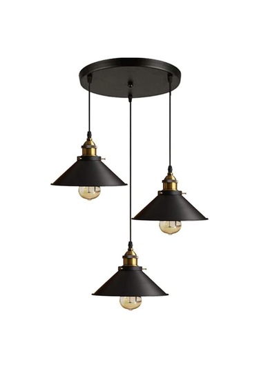 Riolıght Retro Üçlü Metal Bsarkıt Avize Çap: 30Cm