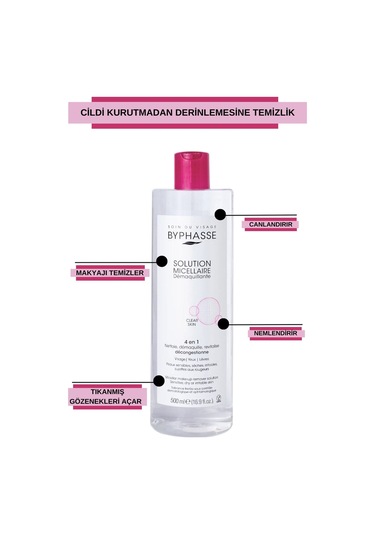 Byphasse Micellar Yüz Ve Makyaj Temizleyici Misel Su 500 ML