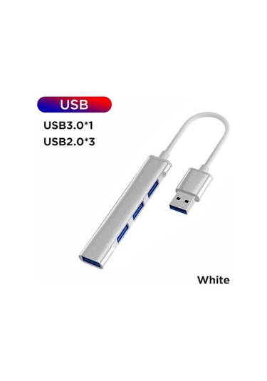 Venturemart 4 Port Usb Hub 3.0 Genişletici Tip C - Dizüstü Bilgisayar Aksesuarları Ve Macb İçin Usb Splitter