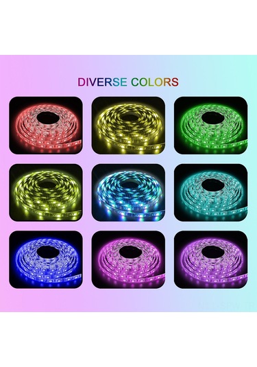 Maiyame Su Geçirmez Rgb Led Şerit Işıklar, 20 Renk Ve Dıy Modları İle Uzaktan Kumandalı Ev Parti Dekorasyonu Diğer