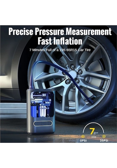 Jialan Mini 150psı Şişirme Lcd Ekran Akülü Pompa Usb Şarj