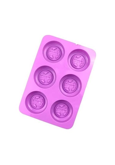 Dancemonkey Silikon Kek Kalıbı, 6'lı Arılar, El Yapımı Sabun Kalıbı, Çikolata Kalıbı-mor Mor