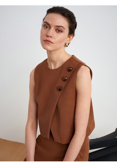 60601 Taş Aksesuarlı Top-camel CAMEL