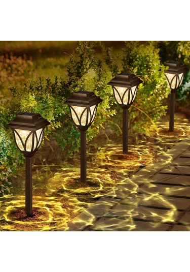 6'lı Solar Bahçe Aydınlatması Beyaz Işık Mz-304