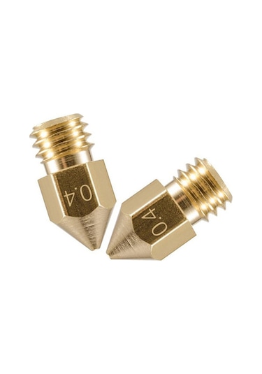 Takım Pirinç Nozul Ekstruder Baskı Kafası Gümüş 0.4 Mm 2 Adet