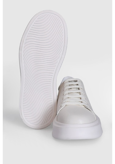 Lufian Erkek Gage Deri Sneaker Ayakkabı 112230205 Beyaz Beyaz