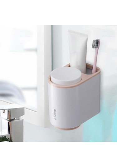 Suntek Ev Apartman Çift Pembe Için 2 Manyetik Bardak Duvara Diğer