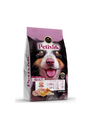 Petiva Balıklı Yetişkin Köpek Maması 3 KG