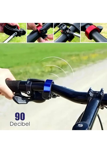 Buffer Ultra-yüksek Sesli Alüminyum Alaşımlı Bisiklet Zili Çok Renkli