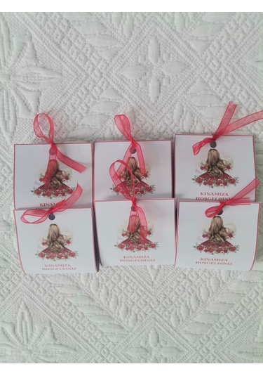 Özel Tasarım Hazır Paketlenmiş Kınamıza Hoşgeldiniz Yazılı Hediyelik Dağıtmalık Kına 75 Adet