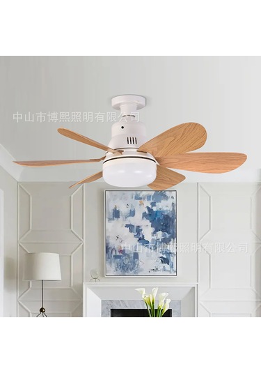 Uzaktan Kumandalı E27 Çıkarılabilir Kanatlar Ev Tipi Modern Işıklı Tavan Vantilatörü 40w Beyaz