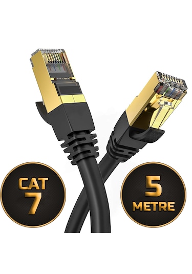 5 Metre Cat 7 Ethernet Kablosu 10 Gigabit/s 600 Mhz Premium Meta