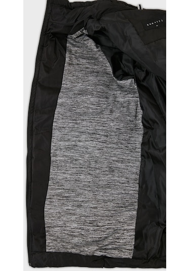 Buratti Dik Yaka Fermuarlı Cepli Slim Fit Şişme Erkek Mont 649002 Siyah