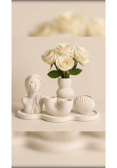 El Yapımı Beşli Dekoratif Set Estetik Ve Uyumlu Tasarım 6 X 9 Cm