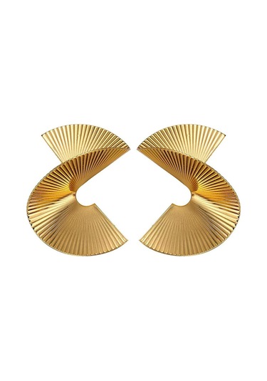 Moveevo Glamgeo Çelik Punk Küpe Seti - 12 Çift Altın/gümüş, Jenerik Zirkonyalı, Günlük & Özel Davetler İçin Stile İmza Atın Gold