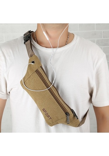 Willowhaven Kahverengi Kanvas Bel Çantası - 3 Fermuarlı, Ayarlanabilir Kemer, Spor/outdoor Dostu, Gömlek/çantaya Dönüştürülebilir, Çok Renkli Çok Renkli