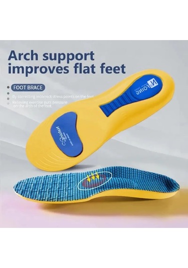 Ortez Astarı Kemer Desteği Düztabanlık Ayakkabı Tabanı Tabanı Ayaklar İçin Yellow Eu35-36