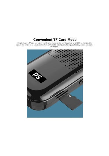 Didadodo Kablosuz Bluetooth 5.4 Alıcı - Tf Kart & Fm Radyo Destekli, 30 Saat Çalma Süresi, Taşınabilir Tasarım, Güçlü Batarya