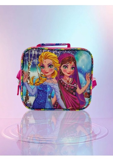 Relaxion Simli Frozen Desenli Thermal Beslenme Çantası 3323-12 Açık Pembe