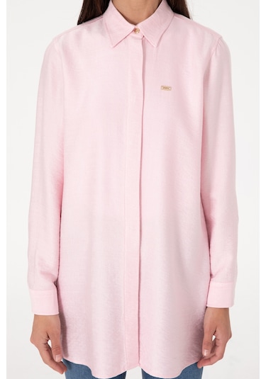 U.s. Polo Assn. Kadın Açık Pembe Gömlek Tunik Dokuma 50306411-vr078 Acık Pembe