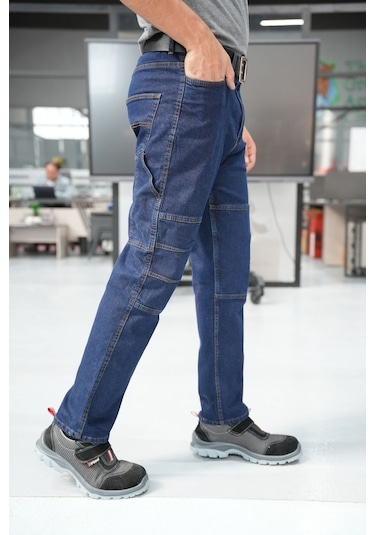 Uniprom İş Pantolonu Kot Kumaş Titan Flex Model Lacivert Lacivert